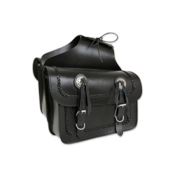 SADDLEBAGS LEATHER CLASSIC STYLE 2 FOR MOTORCYCLE AND HARLEY DAVIDSON