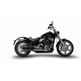 BLACK EXHAUST MUFFLERS SLIP-ON ZARD MEGAPHONE EU APPROVED HARLEY DAVIDSON SOFTAIL FX M-EIGHT 18-24