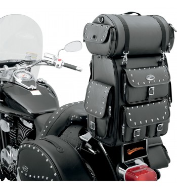 EXPANDABLE EX2200S DRIFTER DELUXE SISSY BAR TRAVEL BAG CUSTOM MOTORCYCLE AND HARLEY DAVIDSON
