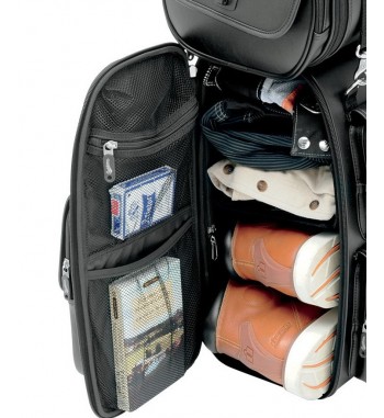 EXPANDABLE EX2200S DRIFTER DELUXE SISSY BAR TRAVEL BAG CUSTOM MOTORCYCLE AND HARLEY DAVIDSON