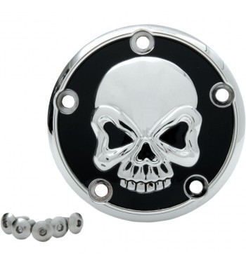 POINT COVER 3D CHROME SKULL for HARLEY DAVIDSON TWIN CAM '99-'14