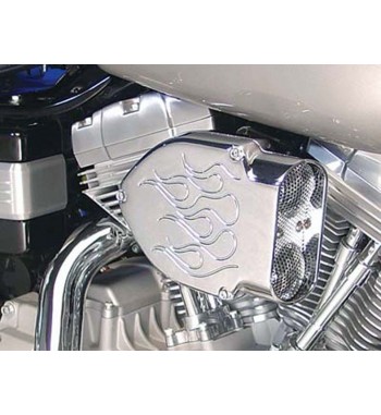 AIR FILTRE KIT V-CHARGER COUVERCLE FLAME HIGH POWER HARLEY DAVIDSON XL SPORTSTER '07-'15