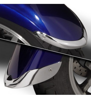 ACCENT TIPS BUMPER CHROME FRONT FENDER FOR YAMAHA XVS 1300 MIDNIGHT STAR