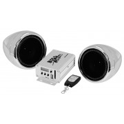Stereo audio speaker kit for handlebars