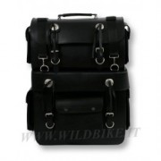 Rack and sissybar bags in leather or fabric 1200 den for Motorcycle